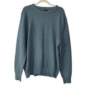 Jcrew Blue Basket Stitch 100% Cotton Sweater